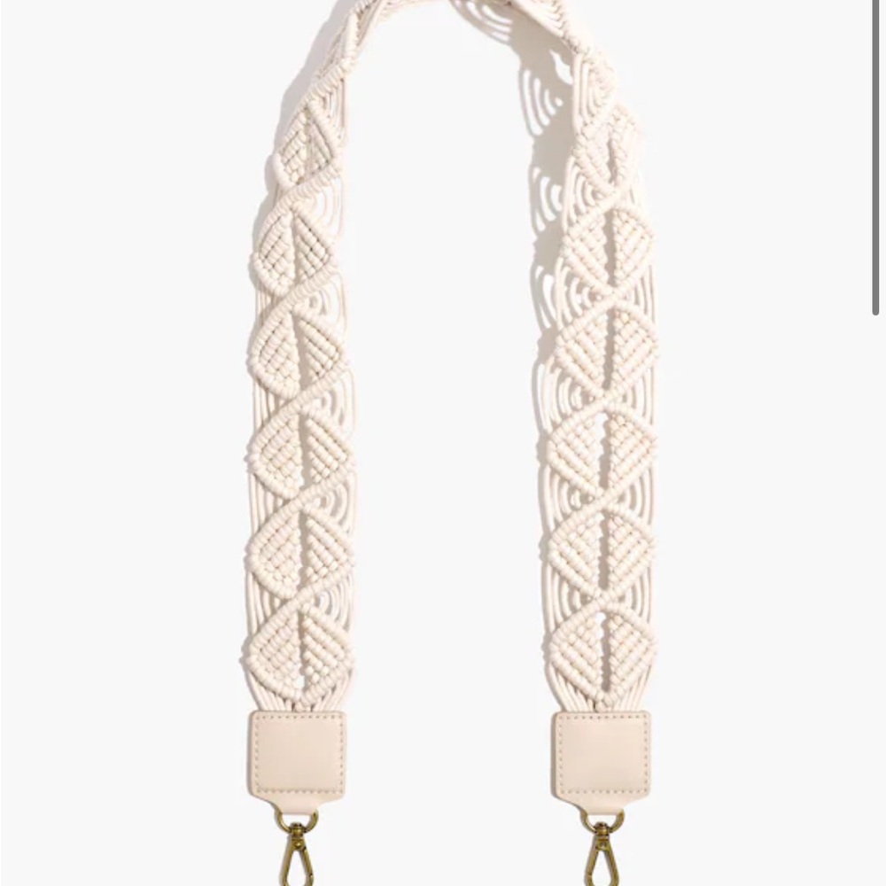 Cream Macrame Bag Strap